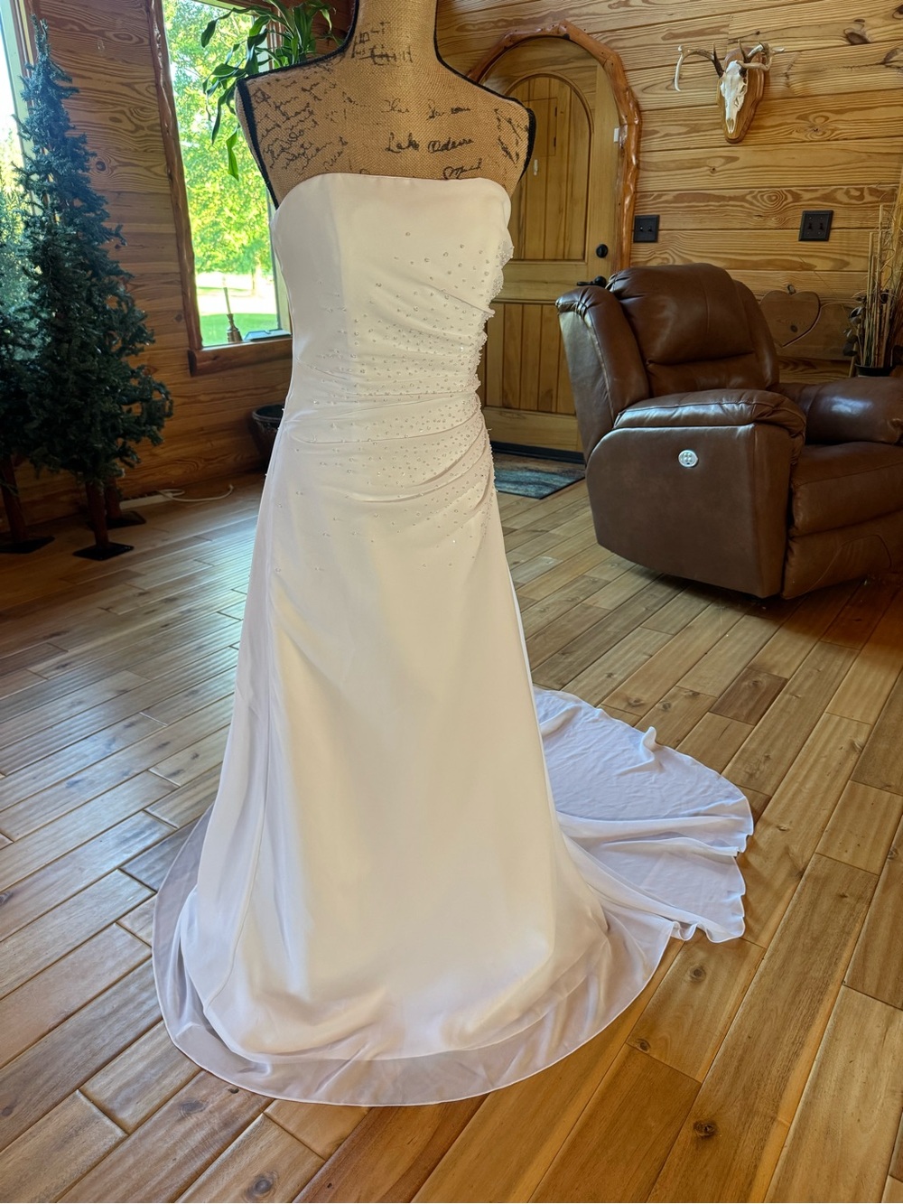 St. Tropez Strapless Ivory Wedding Gown with Subtle Beading